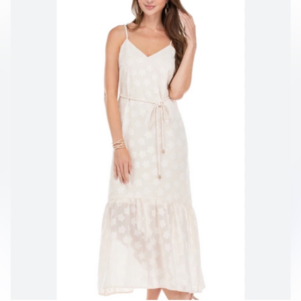 Joy Joy cream midi dress